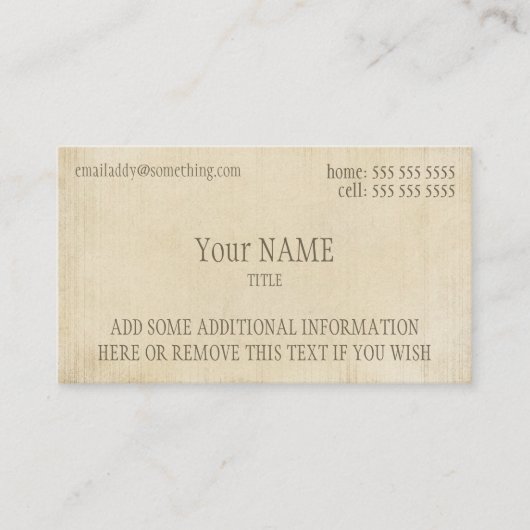 Antiek perkament visitekaartje (Voorkant)