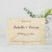 Antiek perkamentafdruk Wedding-uitnodigingen Kaart (Staand voorkant)