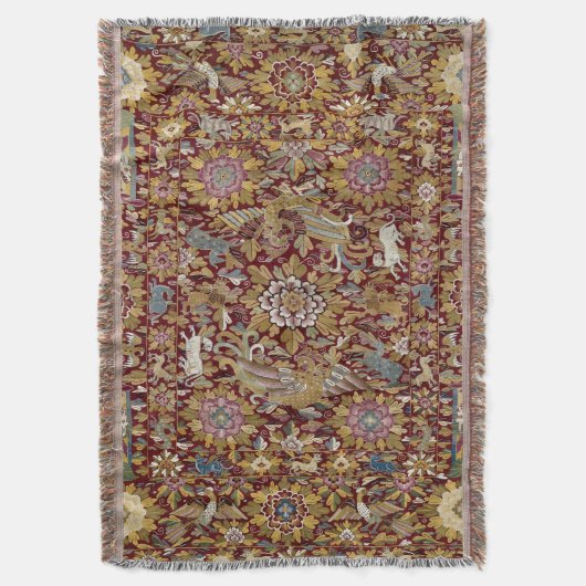 Antiek Peruaanse tapijtafdruk Deken (Voorkant Verticaal)