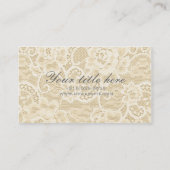Antiek Perzik Kant Fancy Elegant Visitekaartje (Achterkant)