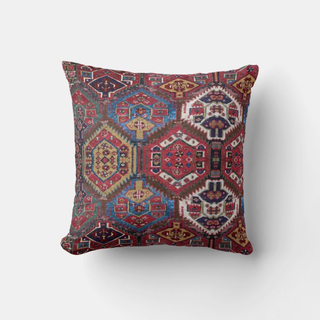 Antiek Perzisch Oriental Rug Design Pillow Kussen (Voorkant)