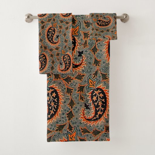Antiek Perzisch Paisley Pattern Bad Handdoek (Insitu)