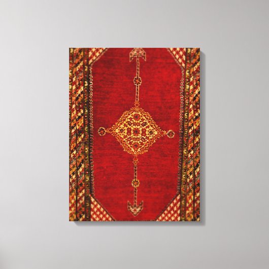 Antiek Perzisch tapijt - vetgedrukt patroon Canvas Afdruk (Voorkant)