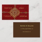 Antiek Perzisch tapijt Visitekaartje (Voorkant / Achterkant)