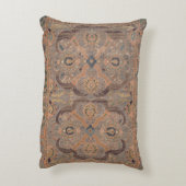 Antiek Perzisch tapijtbruin Sinaasappel Accent Kussen (Achterkant (Verticaal))