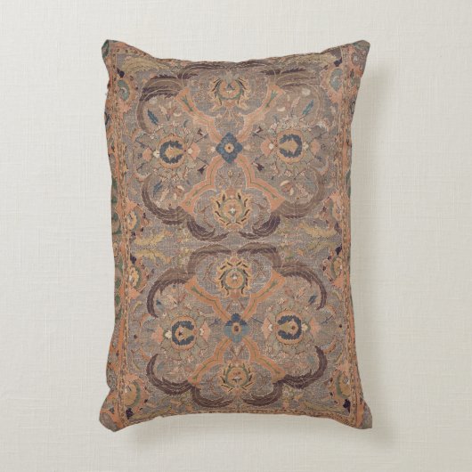 Antiek Perzisch tapijtbruin Sinaasappel Accent Kussen (Voorkant(Verticaal))