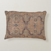 Antiek Perzisch tapijtbruin Sinaasappel Accent Kussen (Achterkant)