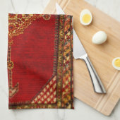 Antiek Perzisch tappatroon Theedoek (Quarter Fold)