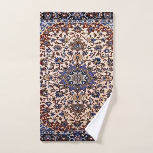 Antiek Perzisch Turks blauw tapijt Bad Handdoek (Handdoek)