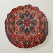 Antiek Perzisch Turks oosterse tapijttapijt Rond Kussen (Achterkant)