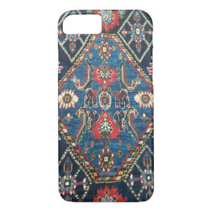 Antiek Perzisch Turks tapijt, blauw iPhone 8/7 Hoesje