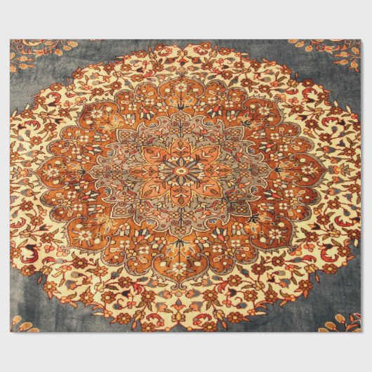 Antiek Perzische Patroonblik Cadeaupapier (Vlak)