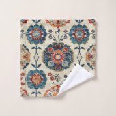 Antiek Perzische Rood Blauw Oosterse Kilim Bloemen Bad Handdoek (Wasdoekje)