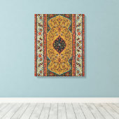 Antiek Perzische tapijt elegant ontwerp Canvas Afdruk (Insitu (Houten vloer))