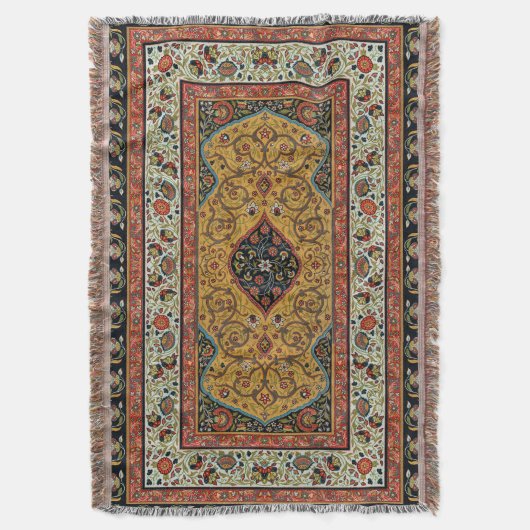 Antiek Perzische tapijt elegant ontwerp Deken (Voorkant Verticaal)