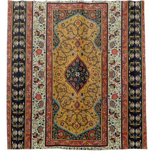 Antiek Perzische tapijt elegant ontwerp Douchegordijn (Voorkant)