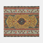 Antiek Perzische tapijt elegant ontwerp Fleece Deken (Voorkant (Horizontaal))