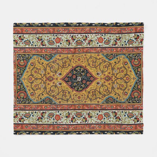 Antiek Perzische tapijt elegant ontwerp Fleece Deken (Voorkant (Horizontaal))