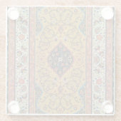 Antiek Perzische tapijt elegant ontwerp Glazen Onderzetter (Achterkant)