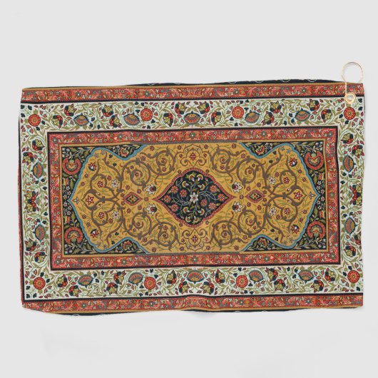 Antiek Perzische tapijt elegant ontwerp Golfhanddoek (Horizontaal)