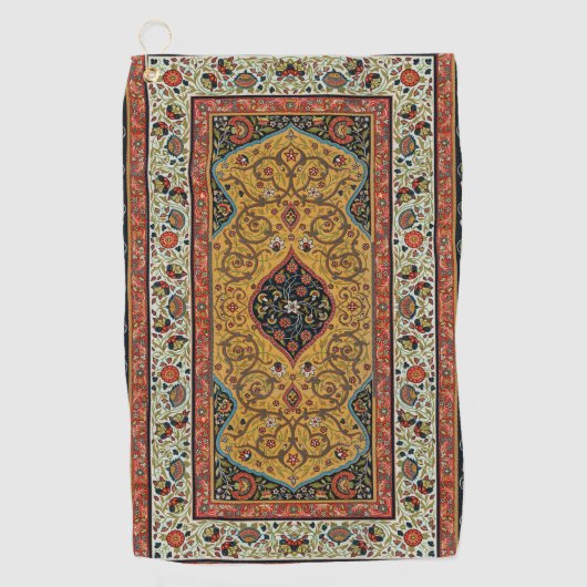 Antiek Perzische tapijt elegant ontwerp Golfhanddoek (Voorkant)