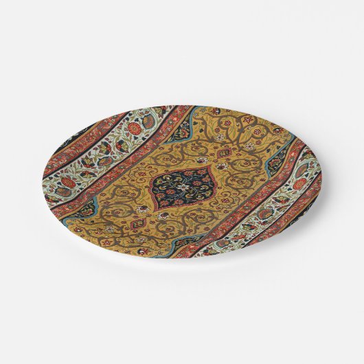 Antiek Perzische tapijt elegant ontwerp Papieren Bordje (Gekanteld)