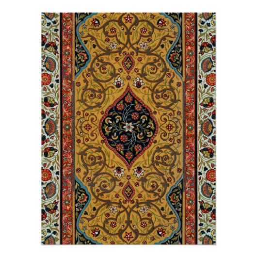 Antiek Perzische tapijt elegant ontwerp Perfect Poster (Voorkant)