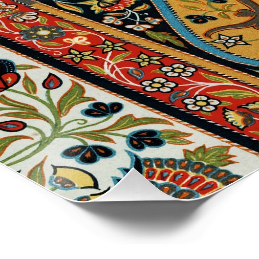 Antiek Perzische tapijt elegant ontwerp Perfect Poster (Hoek)