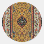 Antiek Perzische tapijt elegant ontwerp Ronde Sticker (Voorkant)