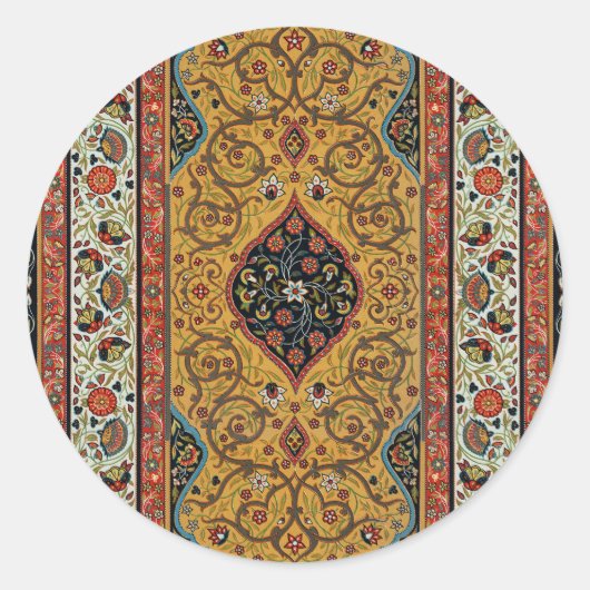 Antiek Perzische tapijt elegant ontwerp Ronde Sticker (Voorkant)