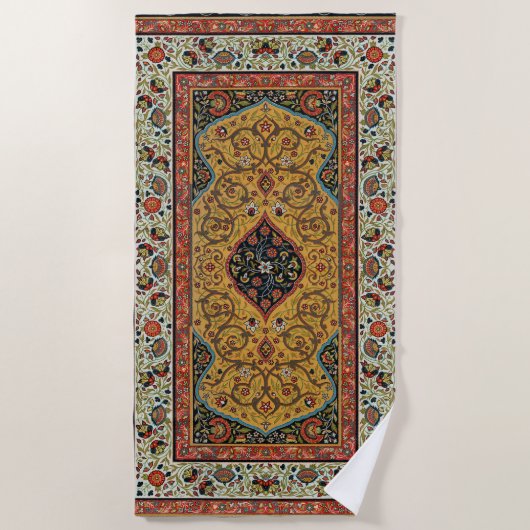 Antiek Perzische tapijt elegant ontwerp Strandlaken (Voorkant)