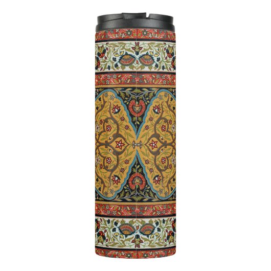 Antiek Perzische tapijt elegant ontwerp Thermosbeker (Achterkant)