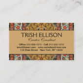 Antiek Perzische tapijt elegant ontwerp Visitekaartje (Achterkant)