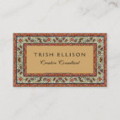 Antiek Perzische tapijt elegant ontwerp Visitekaartje (Voorkant)