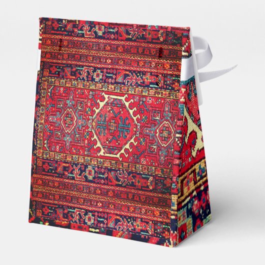 Antiek Perzische tapijt verontruste  kunst patroon Bedankdoosjes (Achterkant)