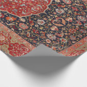 Antiek Perzische tapijt verontruste kunst patroon Cadeaupapier (Hoek)