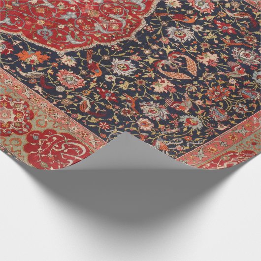 Antiek Perzische tapijt verontruste  kunst patroon Cadeaupapier (Hoek)