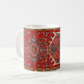 Antiek Perzische tapijt verontruste  kunst patroon Koffiemok (Voorkant links)