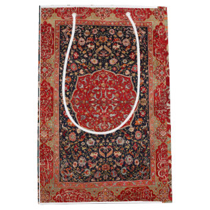 Antiek Perzische tapijt verontruste kunst patroon Medium Cadeauzakje