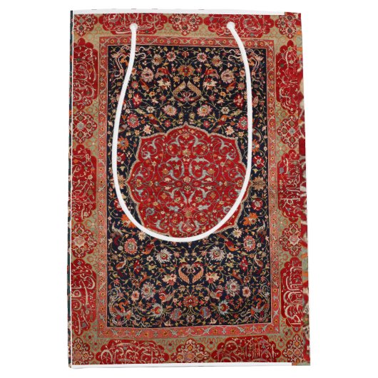 Antiek Perzische tapijt verontruste kunst patroon Medium Cadeauzakje (Voorkant)