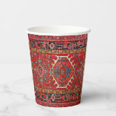 Antiek Perzische tapijt verontruste kunst patroon Papieren Bekers (Achterkant)