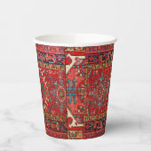 Antiek Perzische tapijt verontruste kunst patroon Papieren Bekers (Links)