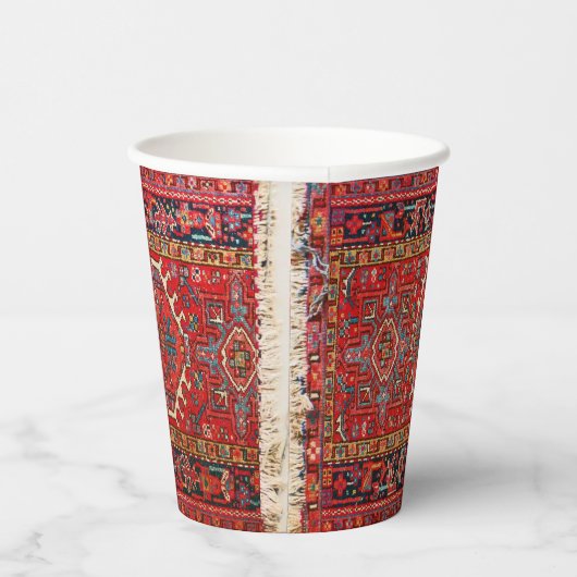 Antiek Perzische tapijt verontruste kunst patroon Papieren Bekers (Rechts)