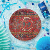 Antiek Perzische tapijt verontruste kunst patroon Papieren Bordje (Feest)