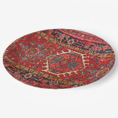 Antiek Perzische tapijt verontruste kunst patroon Papieren Bordje (Gekanteld)