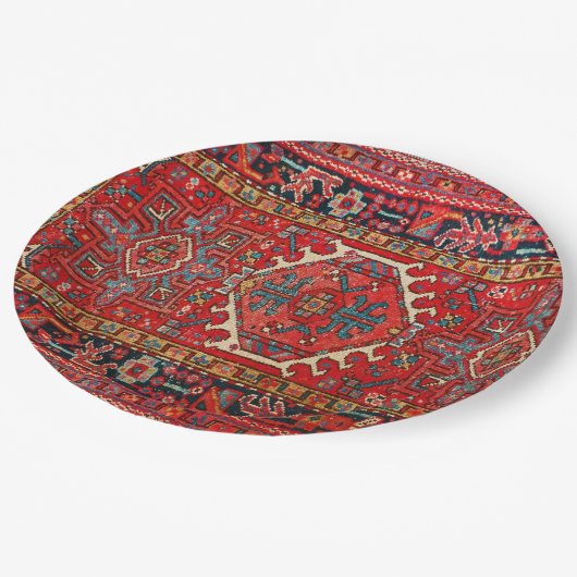 Antiek Perzische tapijt verontruste kunst patroon Papieren Bordje (Gekanteld)