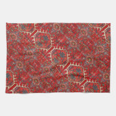 Antiek Perzische tapijt verontruste  kunst patroon Theedoek (Horizontaal)