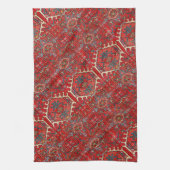 Antiek Perzische tapijt verontruste  kunst patroon Theedoek (Verticaal)