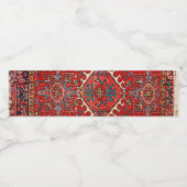 Antiek Perzische tapijt verontruste  kunst patroon Waterfles Etiket (Enkel label)