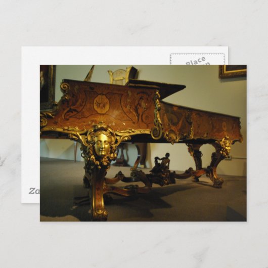 Antiek Piano Briefkaart (Voorkant / Achterkant)